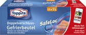 Toppits Safeloc diepvrieszakjes 1 liter - 60 zakjes (4 doosjes met 15 zakjes)