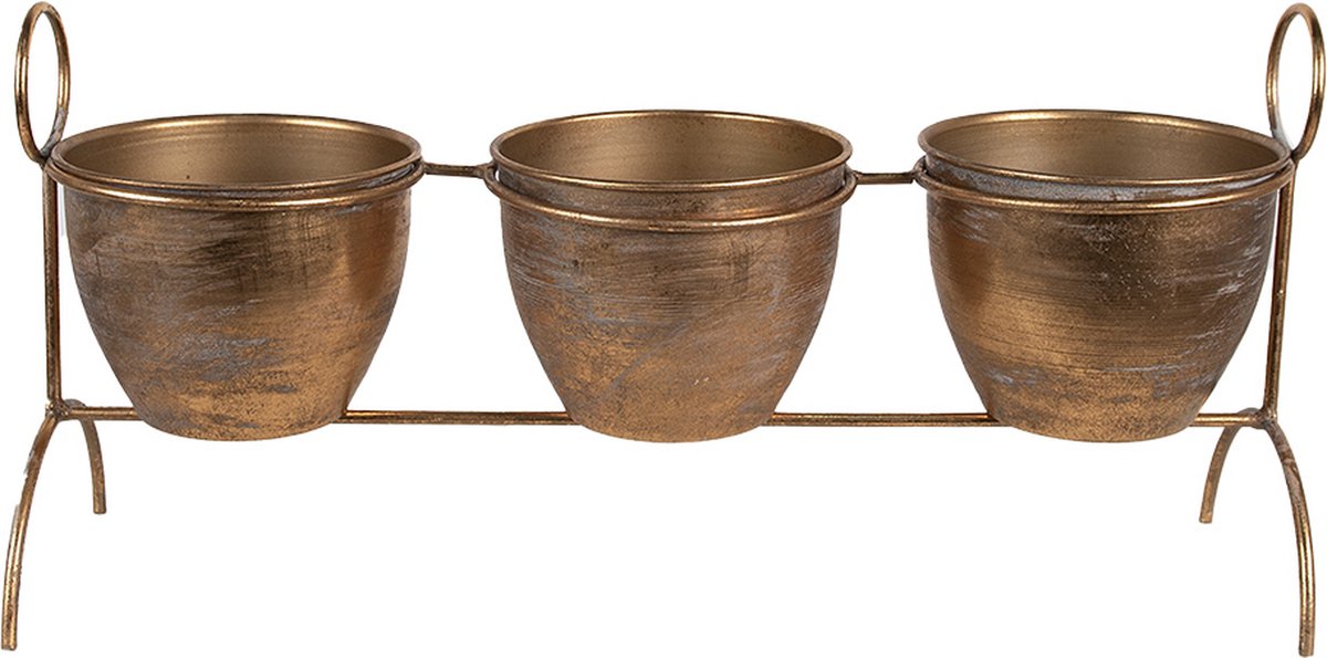 Clayre & Eef Planthouder 47x14x23 cm Koperkleurig IJzer