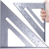 TR Tools Speed Square - Équerre de charpentier - Driehoek de mesure de charpentier - Crochet de bloc en aluminium - Triangle 5 en 1 degré