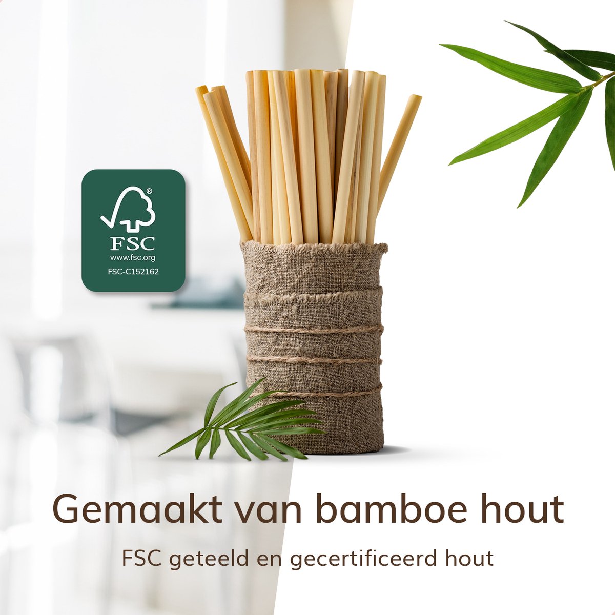 Navaris magnetisch messenblok van bamboe - Houten meshouder voor messen, scharen en keukenbestek - Zonder messen - Lichtbruin