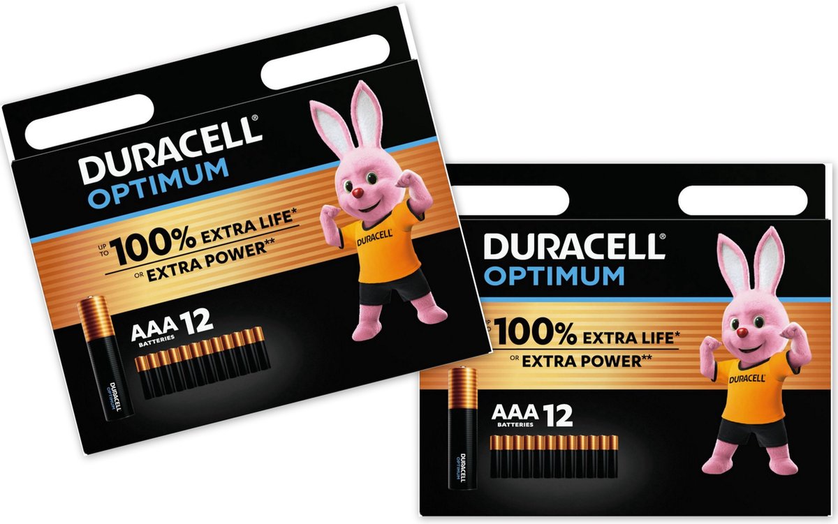 Duracell Optimum Alkaline AAA batterijen - voordeelverpakking 24 stuks
