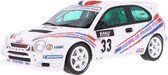 De 1:18 Diecast Modelauto van de Toyota Corolla WRC #33 van de Tour de Corse Rally van 2000. De rijders waren S. Loeb en D. Elena. De fabrikant van het schaalmodel is Otto Mobile. Dit model is alleen online beschikbaar.