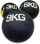Padisport - Medicijnbal - Medicine Ball - Gewichtsbal - Medicijnbal Set 3 Kg - Gewichtsbal Set - Krachtbal Set - Krachtbal 6 Kg - Medicijnbal Set 3 En 6 En 9 Kg