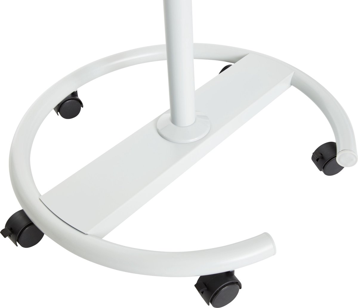 Franken Flipchart ECO Mobil F2400/N, 5 wielen, in hoogte verstelbaar, magnetisch, 2 zijarmen, lade, plastic & metaal, bord 680 x 1050 mm thumbnail 4