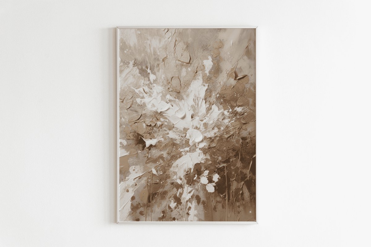 Peinture Abstrait Appels de la Nature 70x50 cm Bois, Plâtre