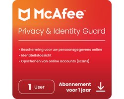McAfee Privacy & Identity Guard - 1 Jaar/Unlimited Apparaten - Nederlands - PC/Mac/iOS/Android Download