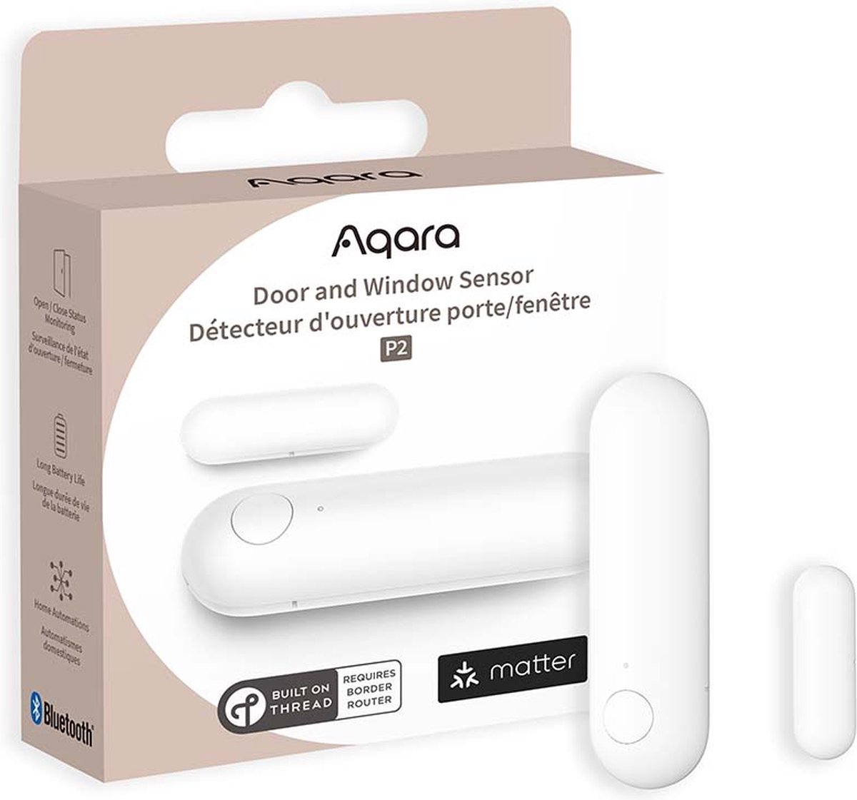 Aqara Door and Window Sensor P2 - Werkt met Matter via Thread - Thread Border Router vereist - AQara