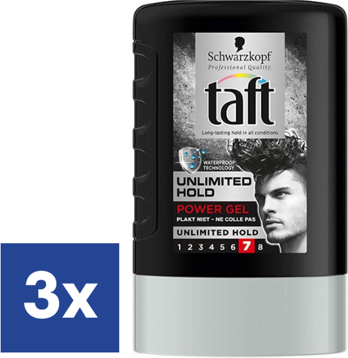 Taft Power Unlimited Hold N7 Haargel - 3 x 300 ml