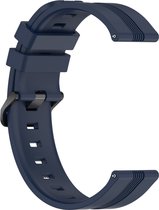 Siliconen bandje - geschikt voor Huawei Watch GT / GT Runner / GT2 46 mm / GT 2E / GT 3 46 mm / GT 3 Pro 46 mm / GT 4 46 mm / Watch 3 / Watch 3 Pro / Watch 4 / Watch 4 Pro - marineblauw