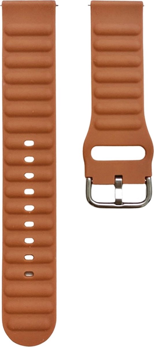Siliconen bandje - geschikt voor Garmin Venu / Venu 2 Plus / Venu SQ / Venu SQ 2 - bruin