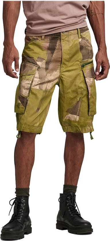 G-Star Rovic Relaxed Fit Mid Waist Shorts - Homme - Safari Aquarelle Camo - 33