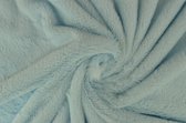 10 meter bont stof - Zacht - Baby blauw - Pluche stof op rol