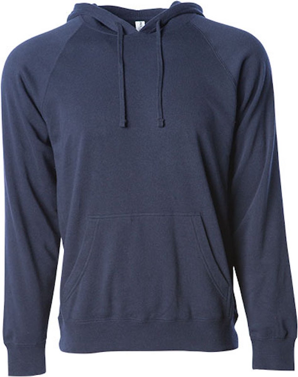 Independent Unisex Midweight Special Blend Raglan Hooded Pullover Classic L Marineblauw