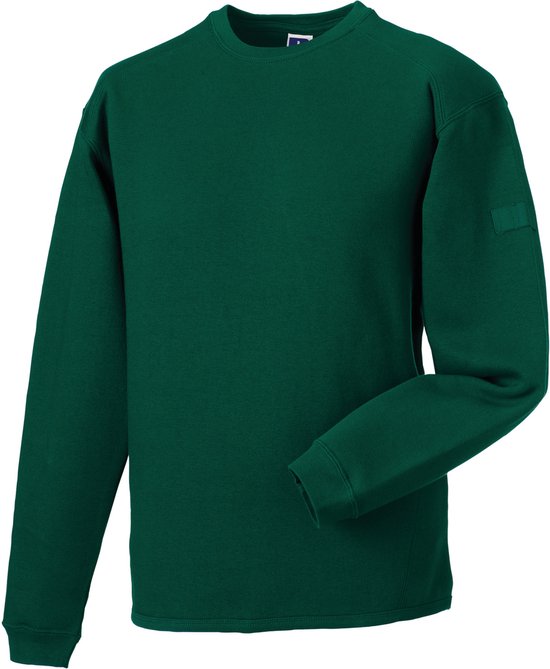 Pull à col rond Heavy Duty ' Russell' Vert bouteille - XL