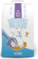 12 litres Easypets litière pour chat en bentonite blanche propre de qualité supérieure