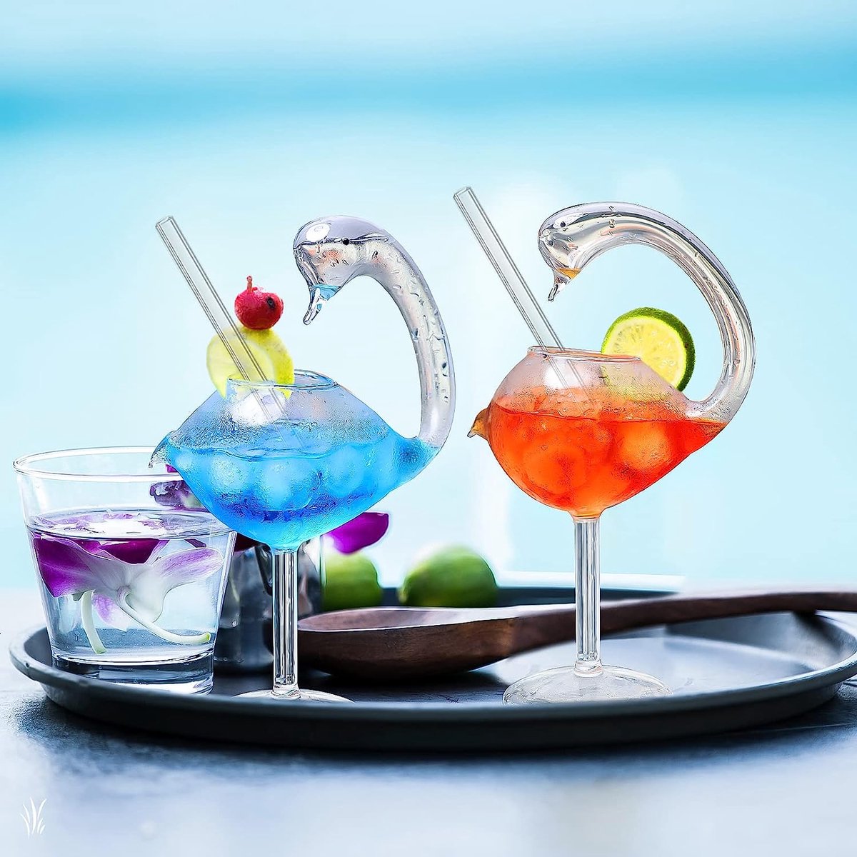 verres à cocktail, 180 ml, cygne Martini, ensemble à cocktail, verres à vin  uniques