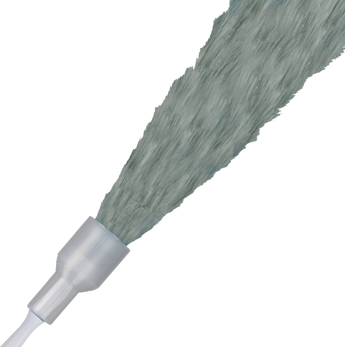 Goedkoopste Plumeau/duster - synthetisch - groen/grijs - 55 cm - Stoffer/ragebol/spinnenrager