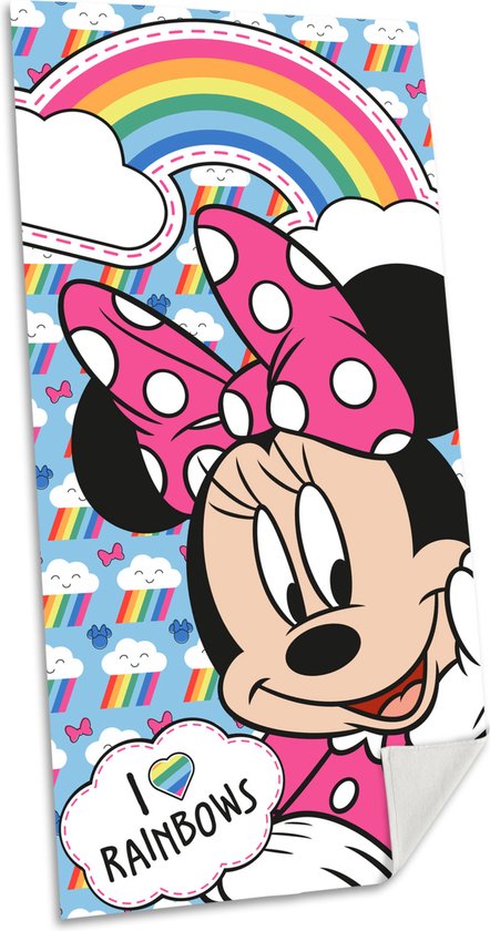 Disney Minnie Mouse strand/badlaken - 70 x 140 cm - katoen - voor kinderen