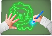 Leuk magnetisch tekenbord Glow in Dark met licht - tekentablet, LCD-schrijftablet voor kinderen, tekenblok voor kinderen en het beste cadeau voor kinderen en peuters | Kerstmis, Verjaardag, Educatief cadeau (A4)