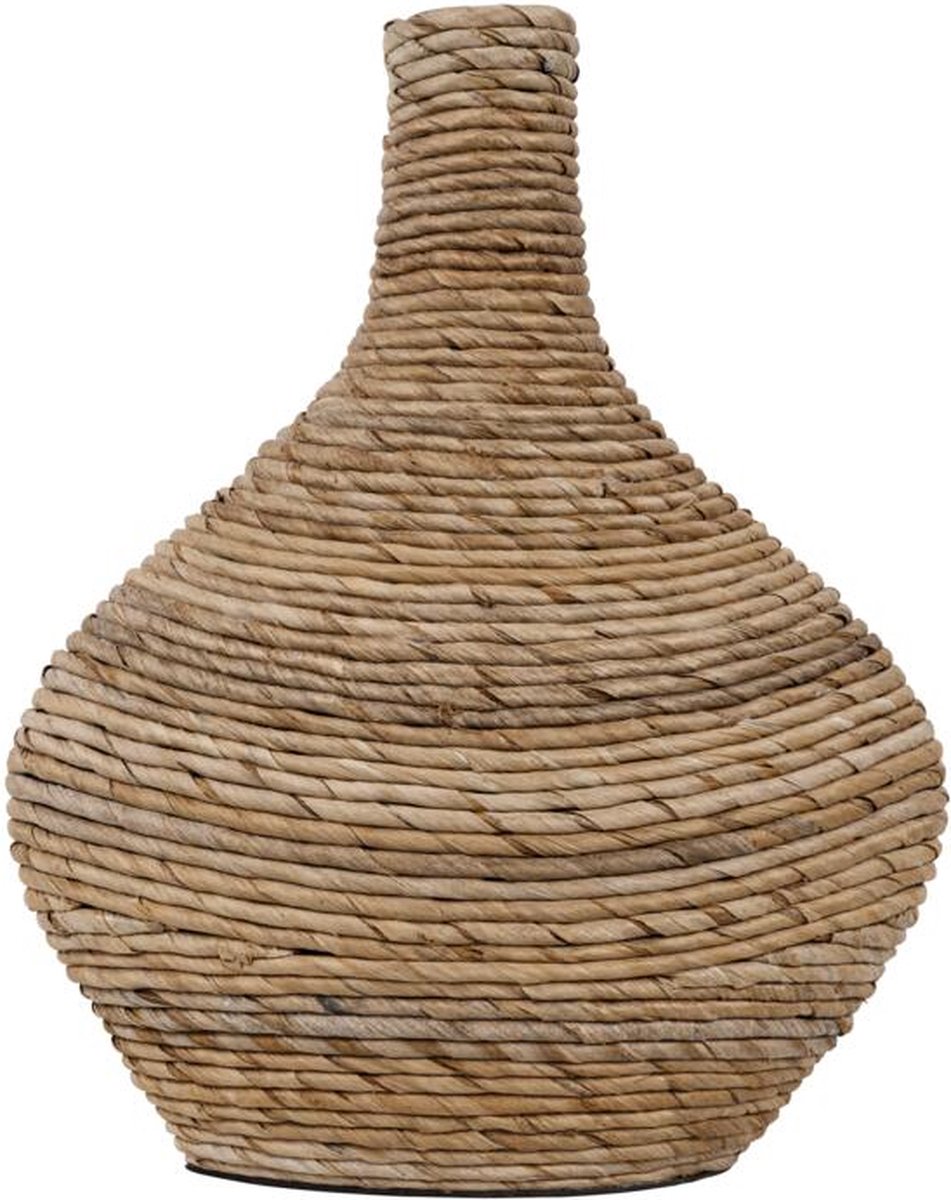MUST Living Vase Onion large - 42xØ36 cm, banana bark with ceramic