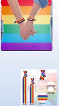 Akyol - Pride Armband - Regenboog - 1 stuks - Pride - armband LGBT - gay armband cadeau - LGBT - wit - Armband - Gay - lesbian - trans - cadeau - vriendschapsarmband - bi - geschenk - gift - verjaardag - feestdag - respect - equality - gelijk - lgb
