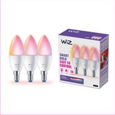 WiZ Candle lamp 2-pack - Smart LED- Siècle des Lumières - Lumière colorée et Wit - E14 - 40W - mat - Wi-Fi