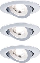 Paulmann LED-inbouwspot - set van 3 -chroom mat -zwenkbaar - 3-traps dimbaar - 3000K