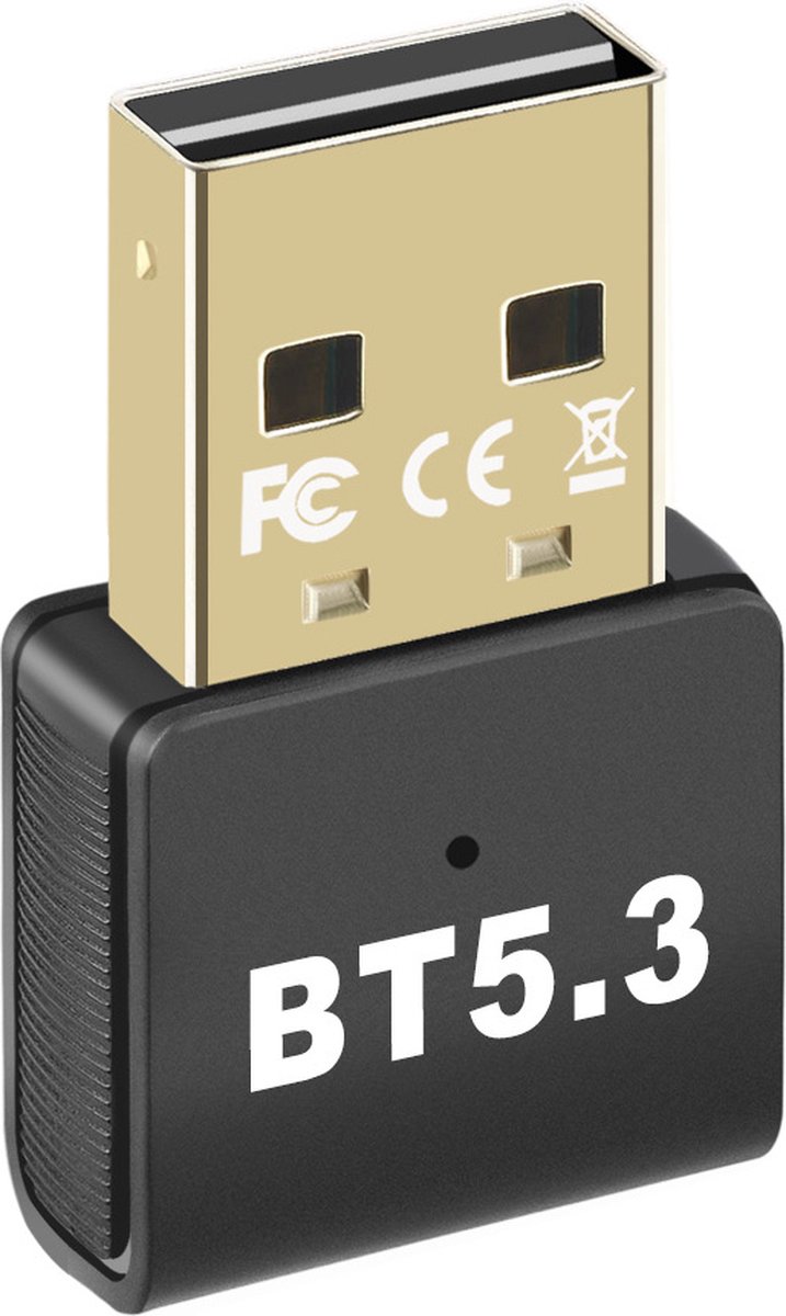 NÖRDIC BT6 USB Bluetooth Dongle adapter - Bluetooth 5.3 - Zwart - NÖRDIC