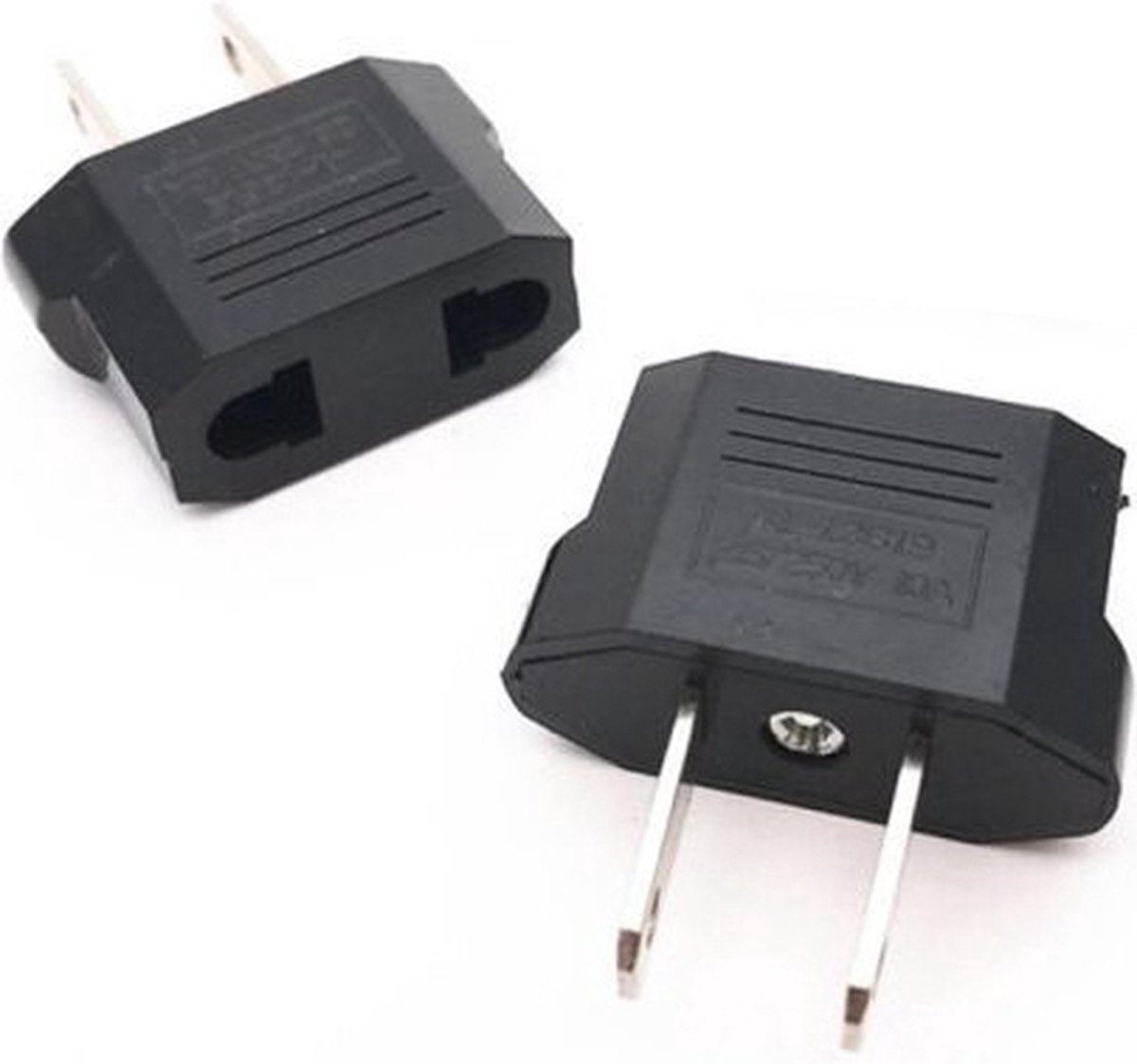 CVD® High Quality Reisstekker Wereldstekker - EU naar USA - Travel Adapter - Europa naar Amerika - Zwart - (2 Stuks)
