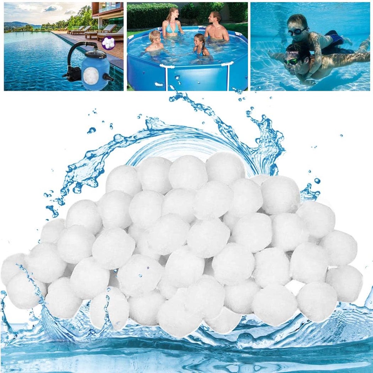 Filterballen Voor Zandfilterpomp 1KG - Zwembad - Aquarium - Herbruikbaar - Vervangt 36KG Zand