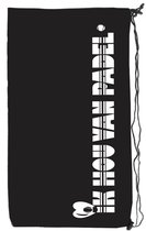 'Ik hou van padel' drawstring tas voor je padelracket - zwart / wit