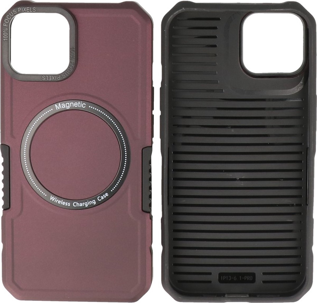 Schokbestendige Telefoonhoesje met MagSafe voor de iPhone 12 - 12 Pro - Bordeaux Rood