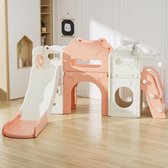 Speeltoren Kasteel XL Peach Roze/Creme voor binnen en buiten - Baby - Peuter - Kleuter - Cadeau - 1 jaar - 2 jaar - 3 jaar - Sinterklaas - Kerst - Jongen - Meisje - Schuifaf