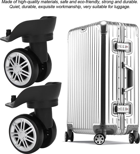 VGEBY1 Kofferwielen, reserveset links en rechts voor trolley, koffer