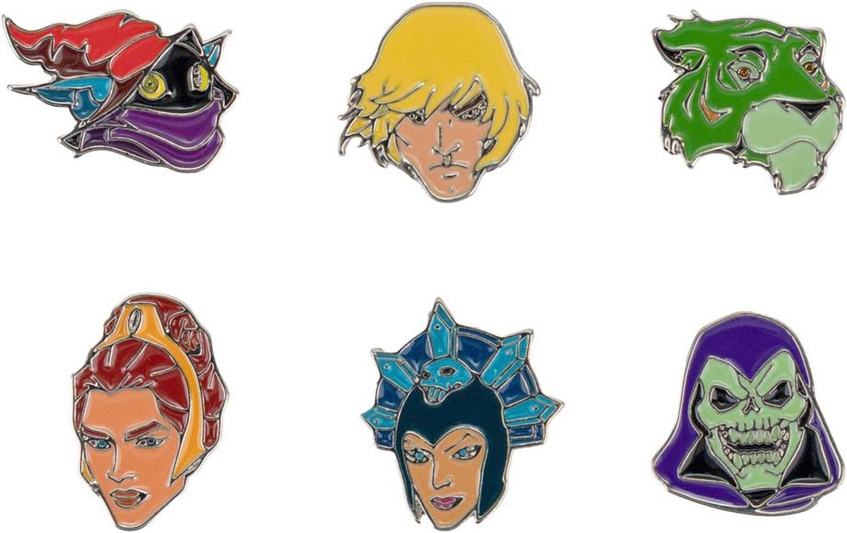 Cinereplicas Masters of the Universe Pin Badges 6-Pack Characters Multicolours