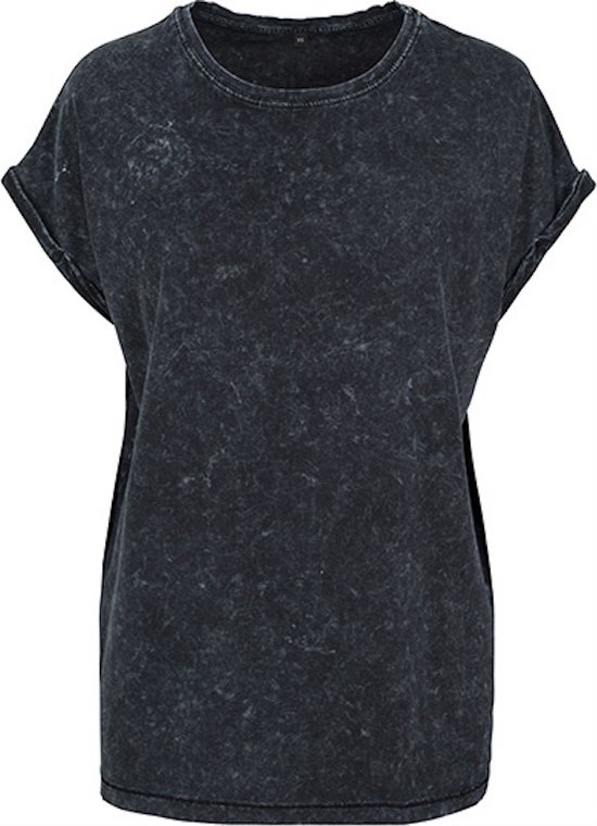 Damesshirt 'Washed Extended Shoulder T' Black - S