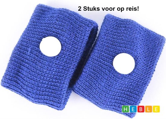 *** 2 Stuks Anti Wagenziek Bandjes Kindermaat - Tegen Misselijkheid - Wagen Ziek - Op Reis Travel Bandje - Anti wagenziekte - Polsbandjes - van Heble® ***