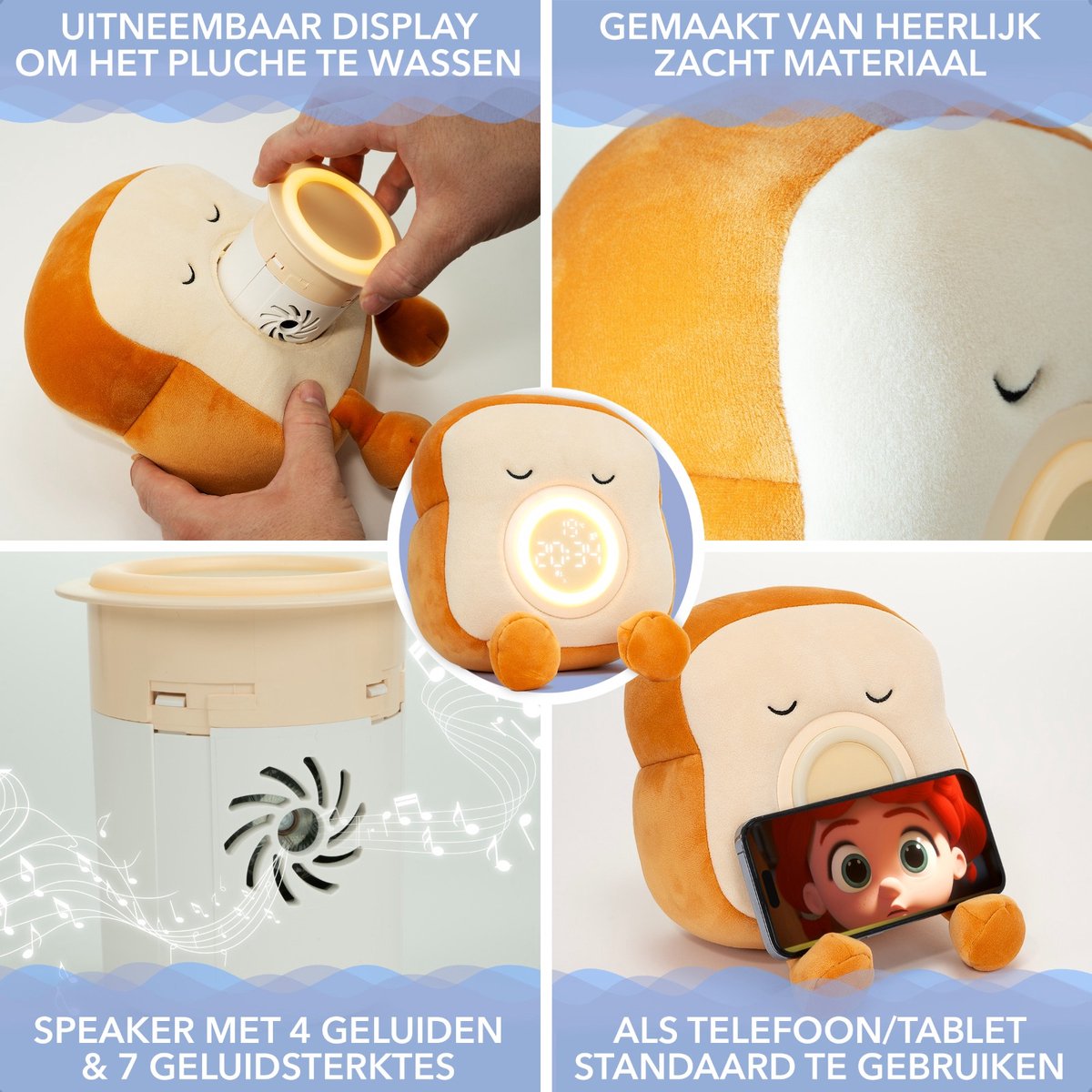 Bitey Slaaptrainer Nola Exclusive met Knuffel, Nachtlampje, Bluetooth
