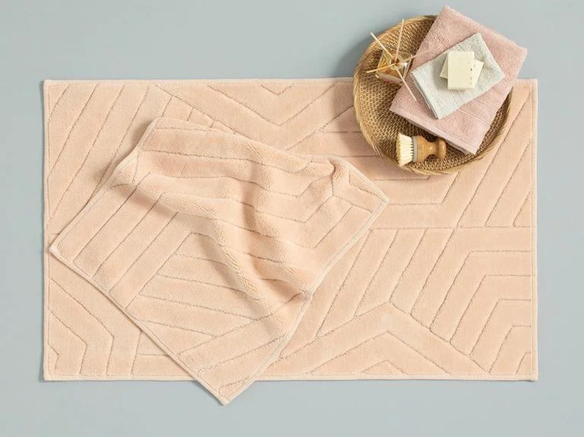 English Home badmat set - 60x100 cm + 60x50 cm - Roze