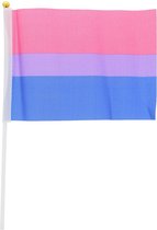 Zac's Alter Ego - Handheld Bisexual 30 x 16.5cm Vlag - Multicolours