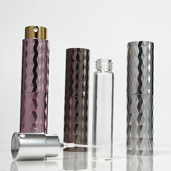 owlyee 20ML parfum verstuiver, reizen Keulen spuitfles, mini lege spuitdispenser (zwart, 1 stuks