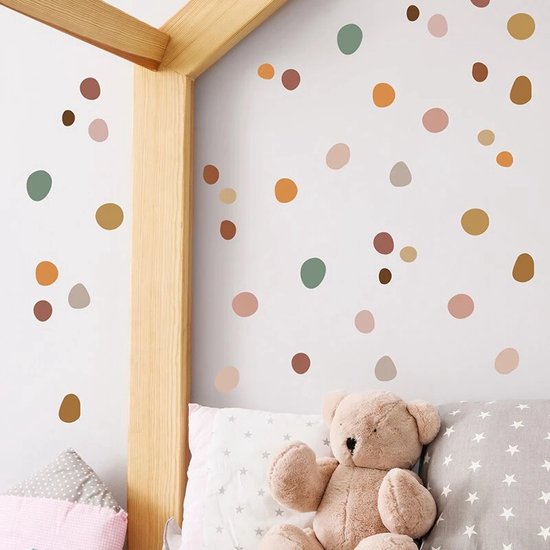 Muursticker chambre d'enfant - Chambre de bébé - Boho Dots - Coloré - Décoration murale - Garçon - Fille