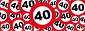 Spandoek Verkeersborden 40 jaar - Leeftijdsborden 40 jaar - 150 x 50 cm - met ringen - Banier- PVC - Banner - Verjaardag - indoor en outdoor – Geveldoek