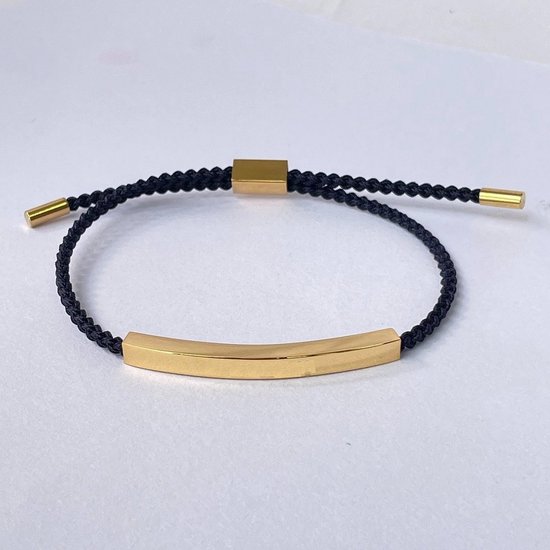 Sorprese armband - Smooth Gold - armband dames en heren - verstelbaar - cadeau - Model B