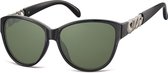 Montana Zonnebril Dames Cat.3 Zwart/groen (s150)