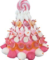 Snoeptaart - Geboorte Meisje - Uitdeelcadeau - Babyshower - In cadeauverpakking met gekleurd krullint