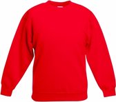 Fruit of the Loom - Kinder Classic Set-In Sweater - Rood - 152-164