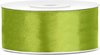 1x Hobby/decoratie appelgroene satijnen sierlint 2,5 cm/25 mm x 25 meter - Cadeaulinten satijnlinten/ribbons - Appel groene linten - Hobbymateriaal benodigdheden - Verpakkingsmaterialen