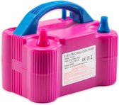 Muntel® Ballonnenpomp - Elektrisch - Dubbele Vulfunctie - Met Hulpstukken - Roze / Blauw