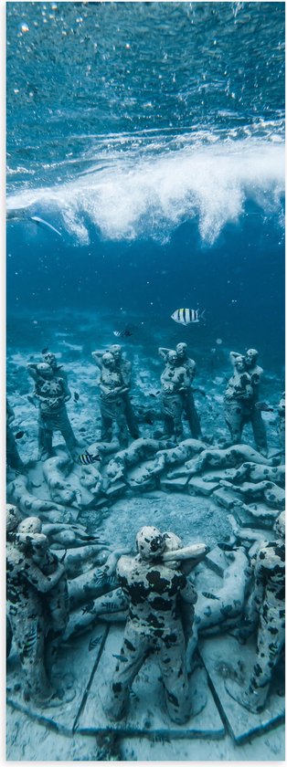 Poster Glanzend – Zee - Water - Vissen - Beelden - Onderwater - Duiken - 20x60 cm Foto op Posterpapier met Glanzende Afwerking
